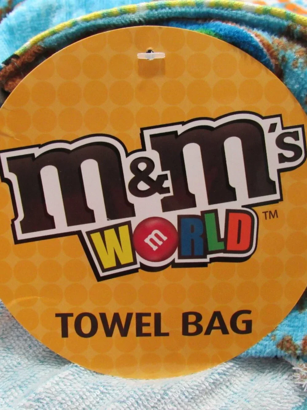 NWT 2013 M&M's World Towel Bag / 2-in-1 Beach Towel transform to Drawstring Tote